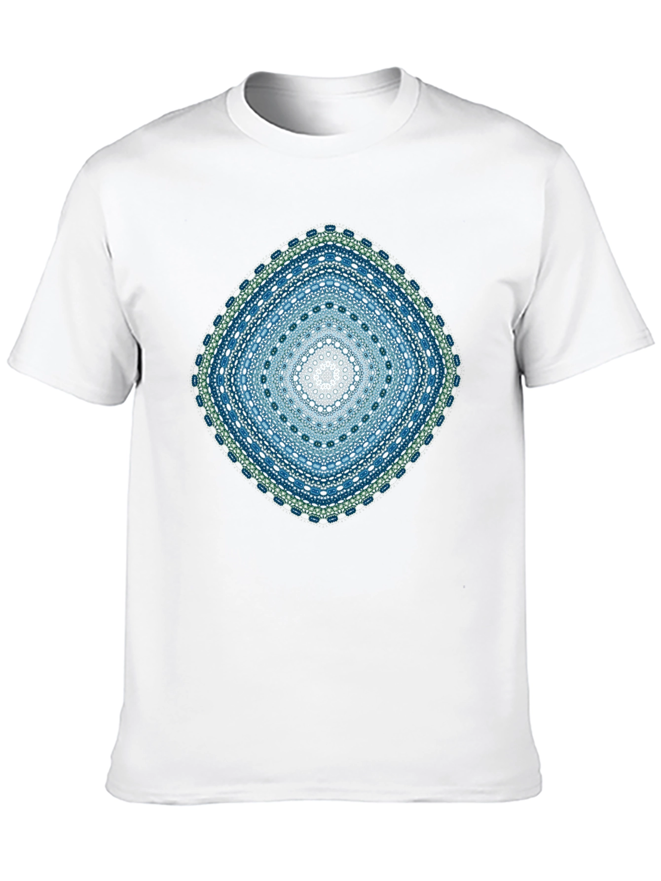 Geometric Mandala Print Black T-Shirt
