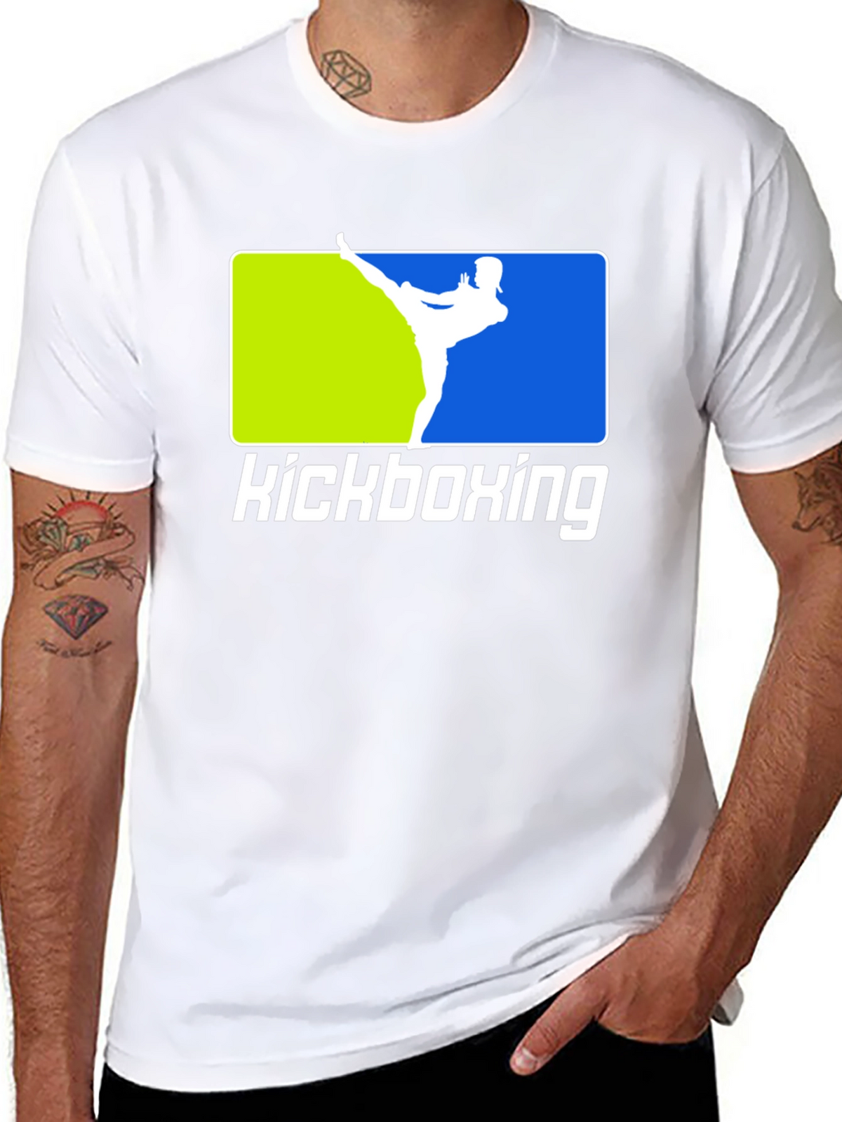 Kickboxing Black T-Shirt Martial Arts Design