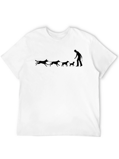 Dog Walker Tee - Black Graphic Print