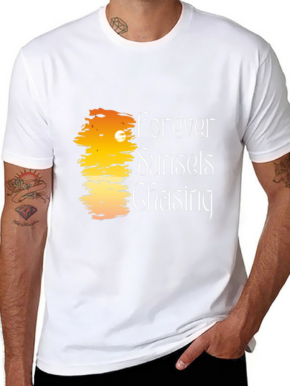 Forever Sunsets Chasing Black T-Shirt