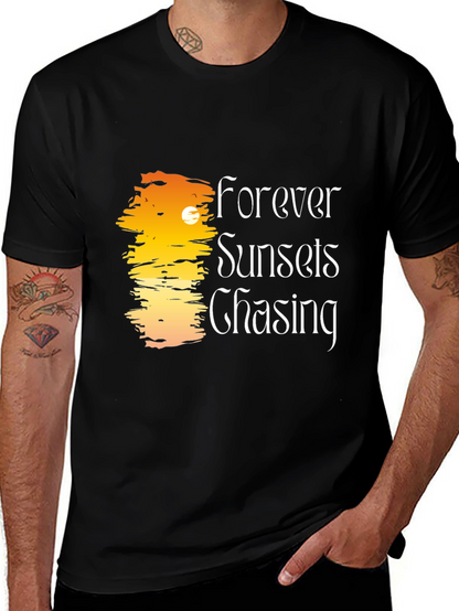 Forever Sunsets Chasing Black T-Shirt
