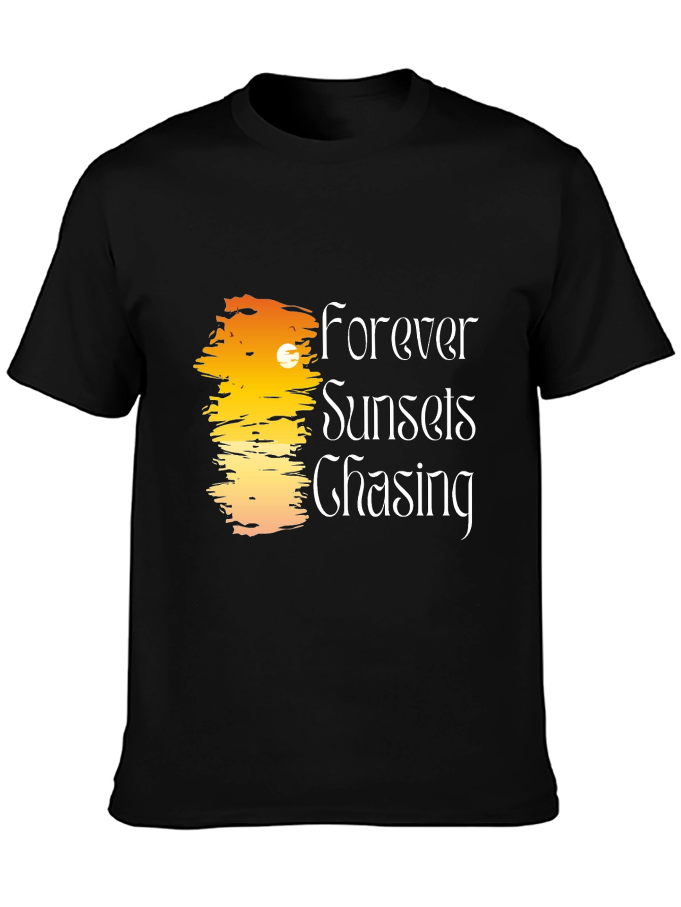 Forever Sunsets Chasing Black T-Shirt