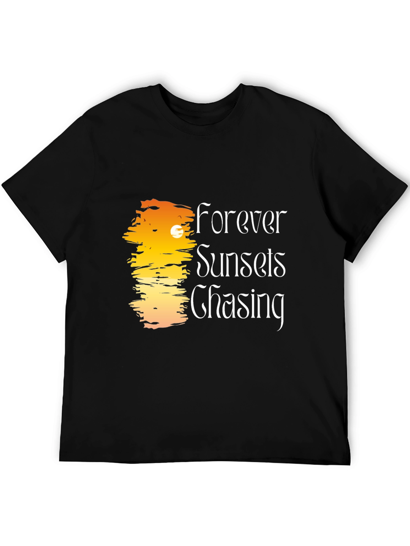 Forever Sunsets Chasing Black T-Shirt