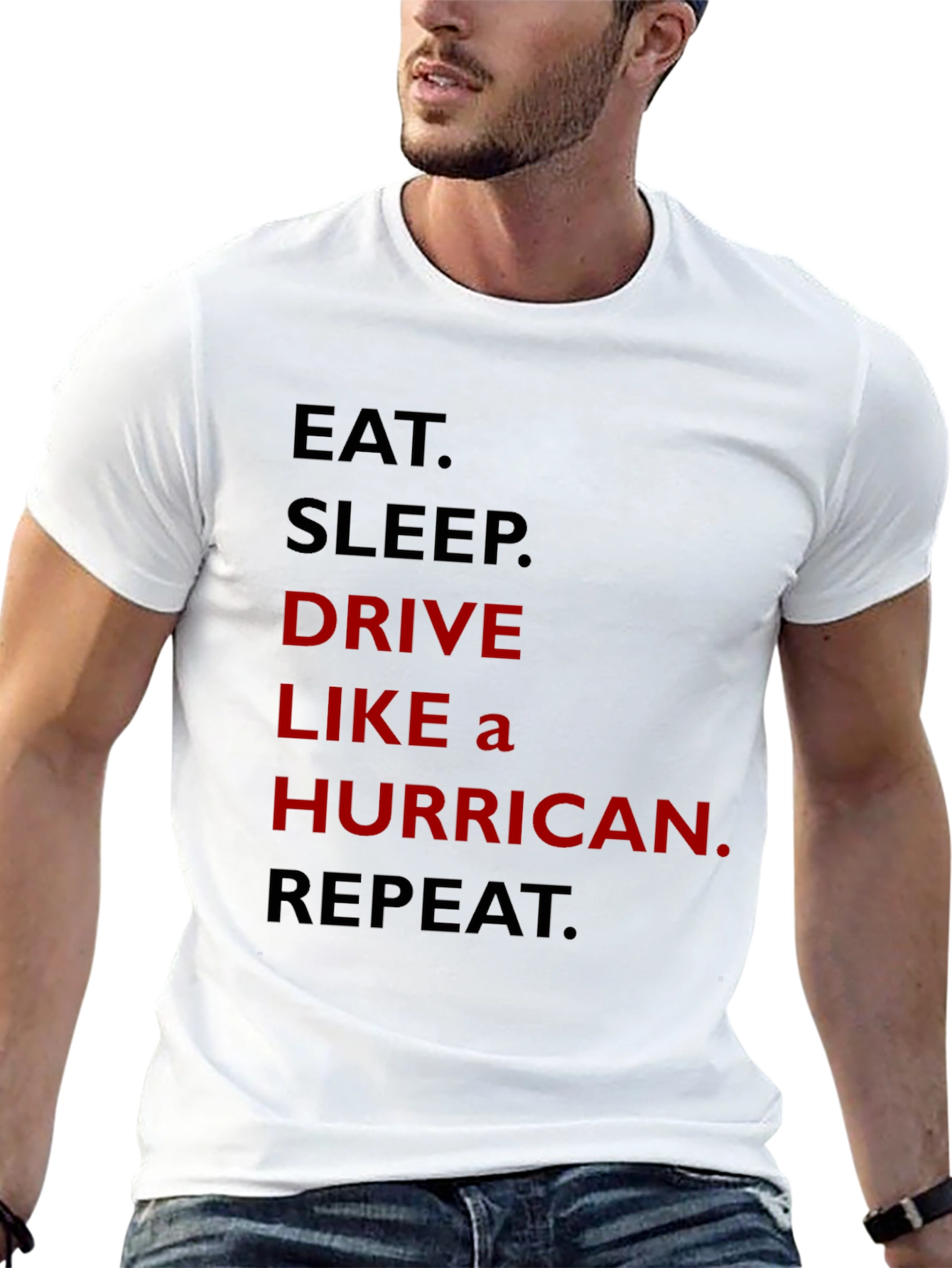 Eat Sleep Drive Like A Hurricane Repeat T-Shirt