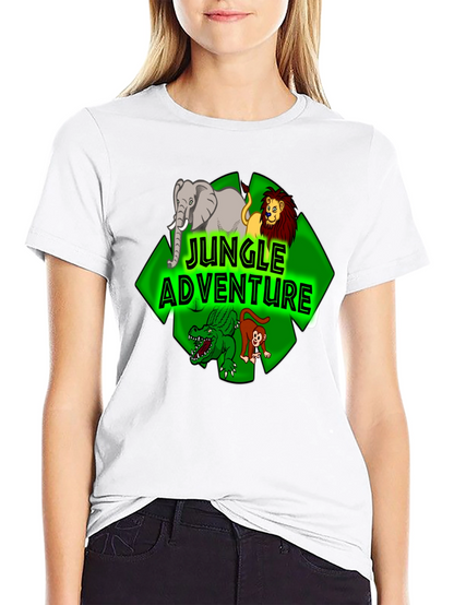 Jungle Adventure Cartoon Graphic Tee