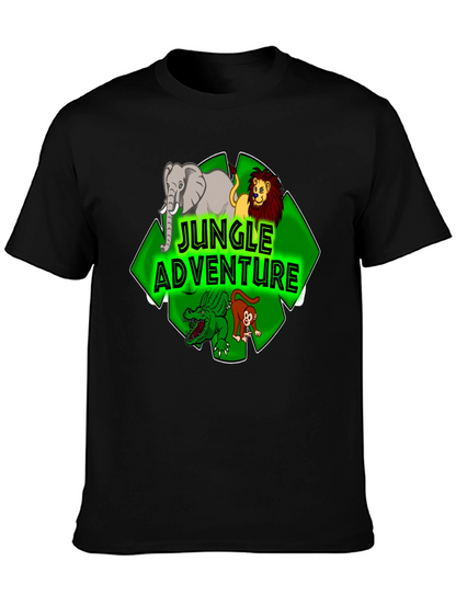 Jungle Adventure Cartoon Graphic Tee