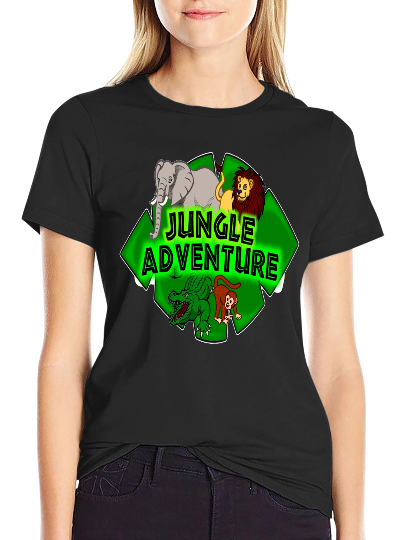 Jungle Adventure Cartoon Graphic Tee