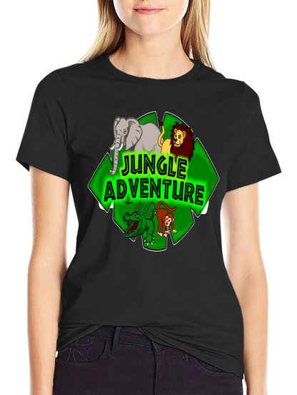 Jungle Adventure Cartoon Graphic Tee