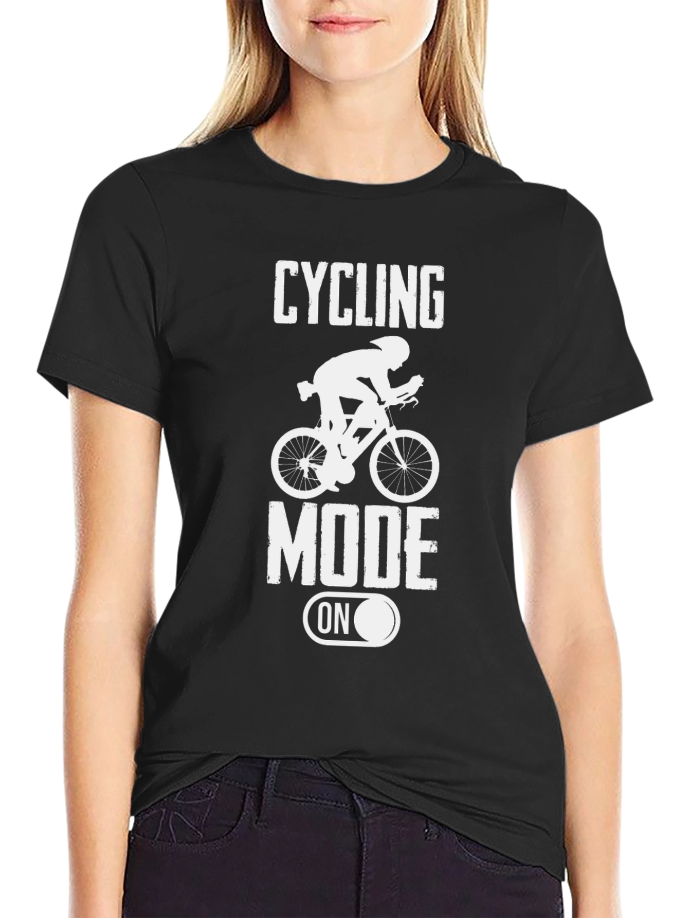 Cycling Mode On Graphic Tee - Black