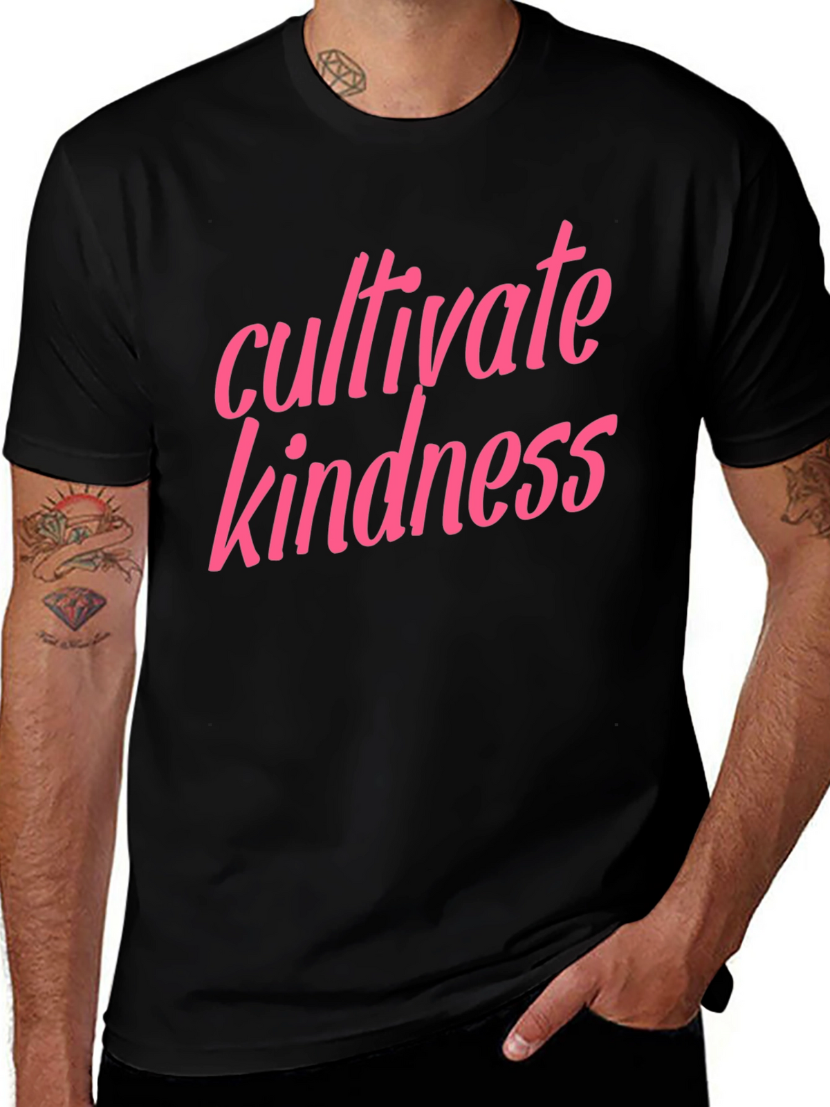 Cultivate Kindness Black Graphic Tee