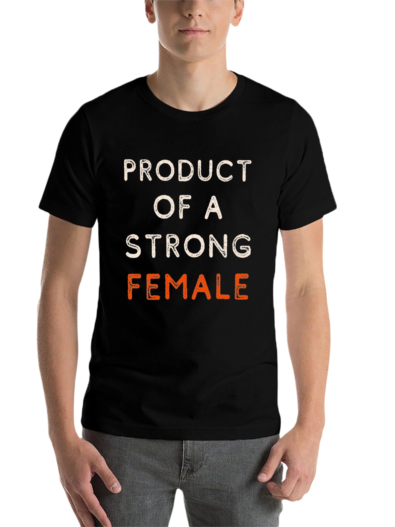 Product of a Strong Female Black T-Shirt