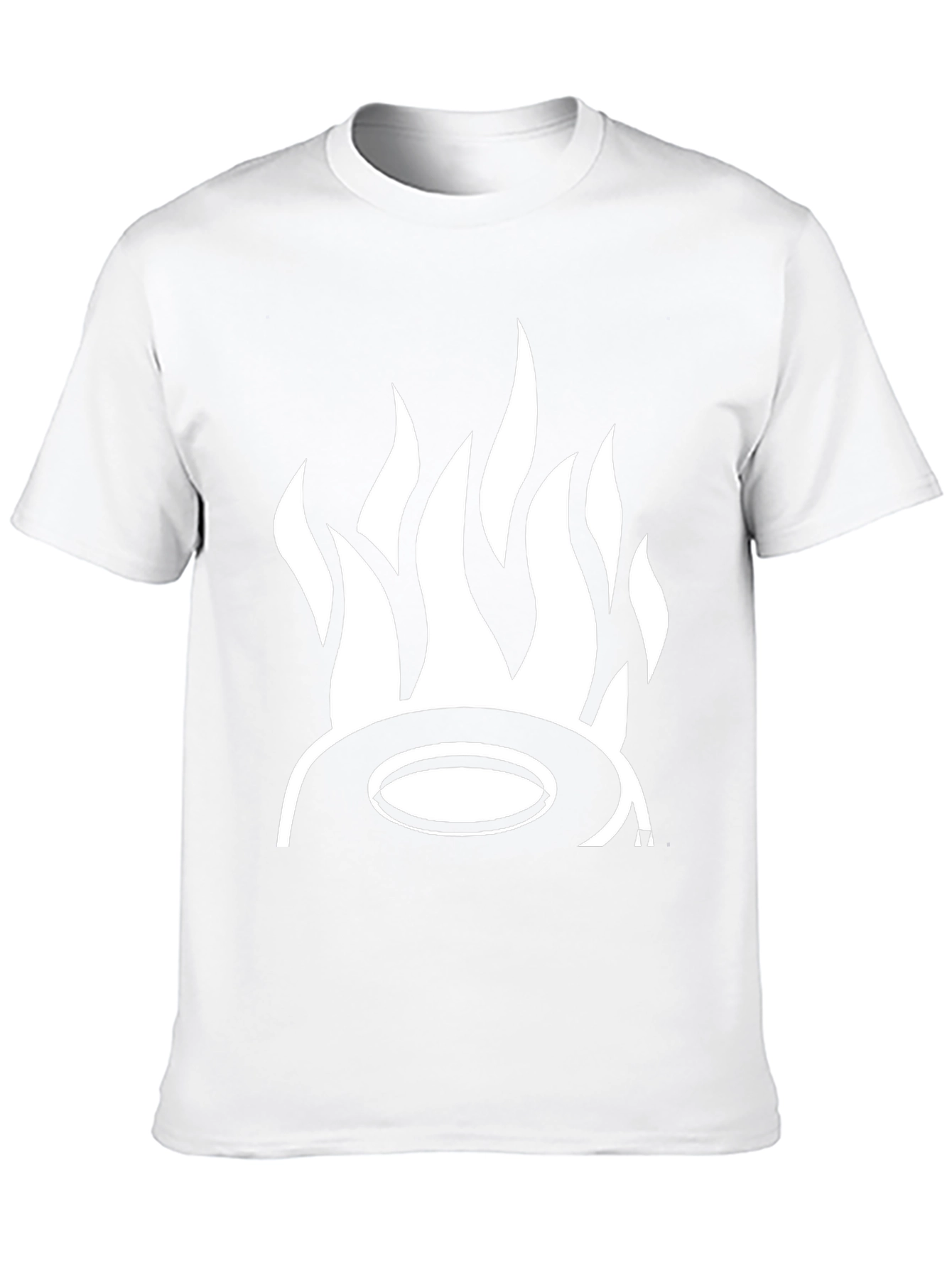Fiery Hat Graphic Tee - Bold Black T-Shirt