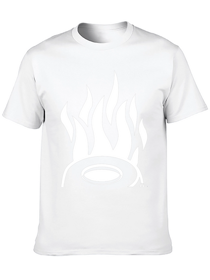 Fiery Hat Graphic Tee - Bold Black T-Shirt