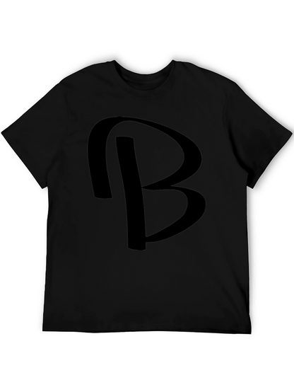 Bold Initial B Graphic Black T-Shirt