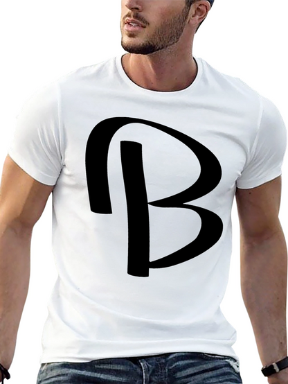 Bold Initial B Graphic Black T-Shirt