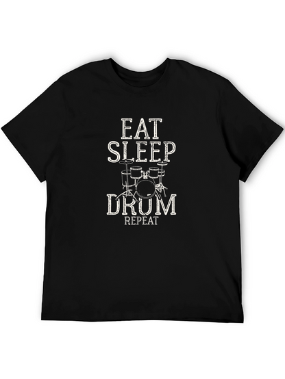 Eat Sleep Drum Repeat Graphic T-Shirt