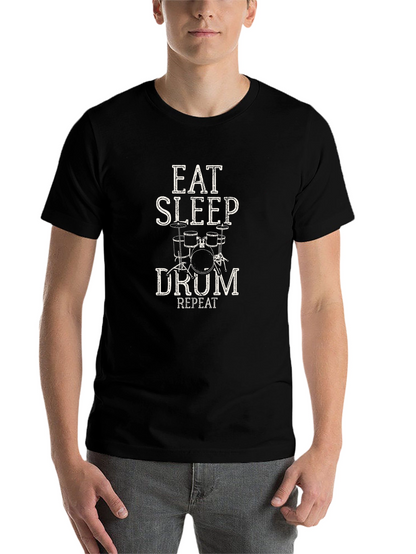 Eat Sleep Drum Repeat Graphic T-Shirt