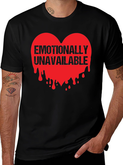 Emotionally Unavailable Heart Graphic T-Shirt