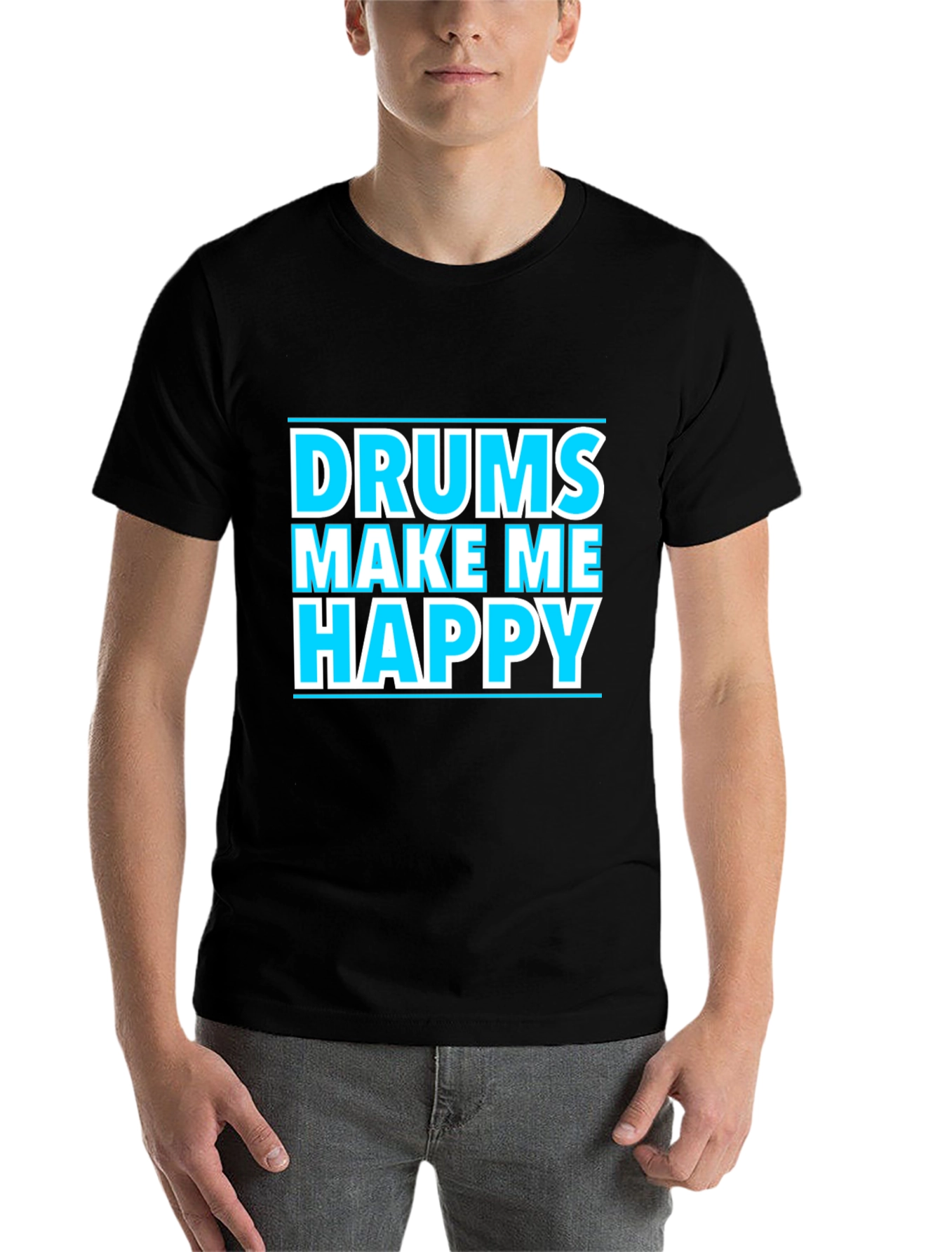 Drums Make Me Happy Graphic T-Shirt