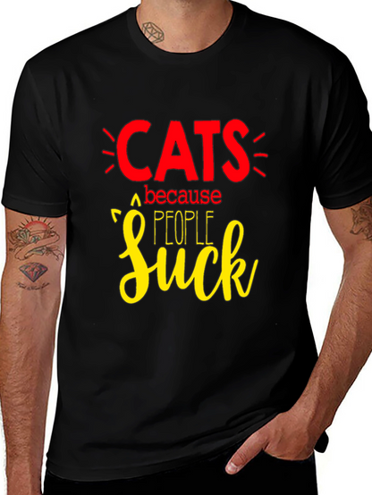 Cats Because People Suck T-Shirt