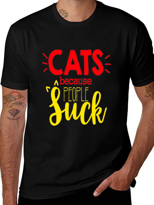 Cats Because People Suck T-Shirt