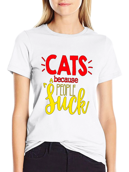 Cats Because People Suck T-Shirt