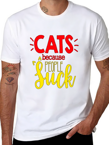 Cats Because People Suck T-Shirt