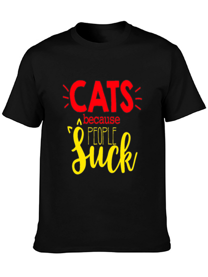 Cats Because People Suck T-Shirt