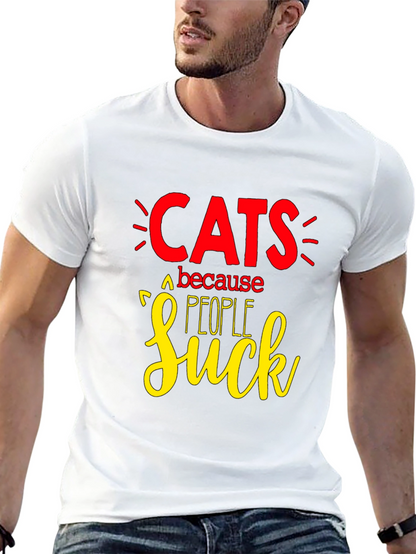 Cats Because People Suck T-Shirt