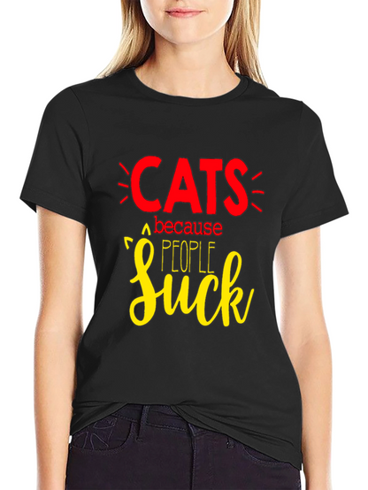 Cats Because People Suck T-Shirt