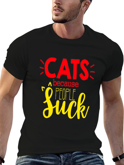 Cats Because People Suck T-Shirt