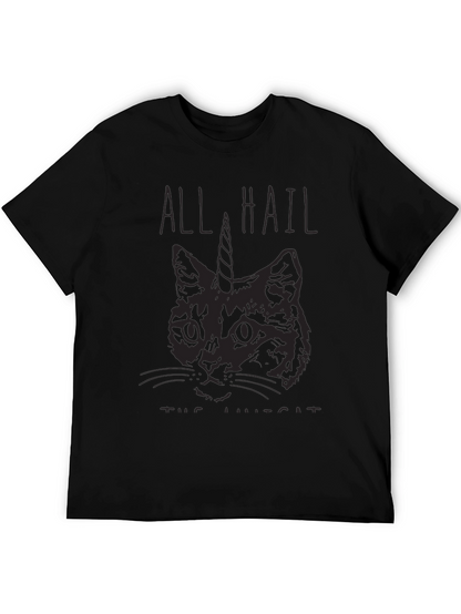All Hail the Unicat Black T-Shirt