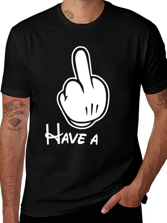 Mickey Mouse Hand Gesture Black Tee