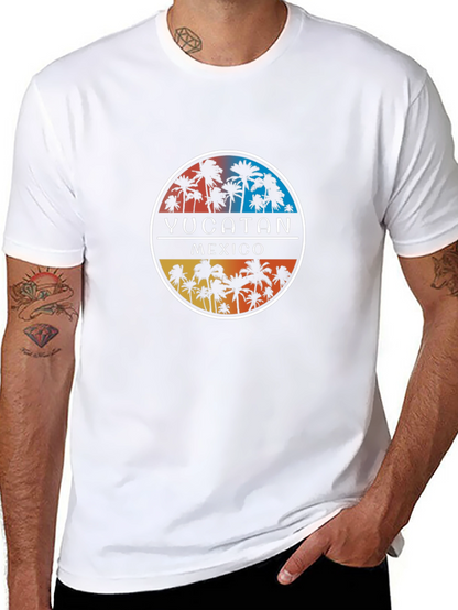 Yucatan Mexico Palm Tree Graphic T-Shirt