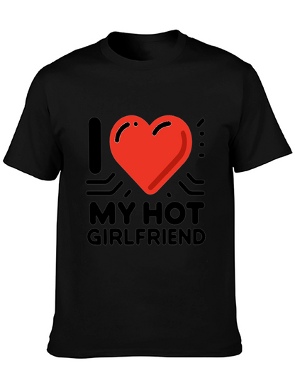 I Heart My Hot Girlfriend Graphic Tee - Black