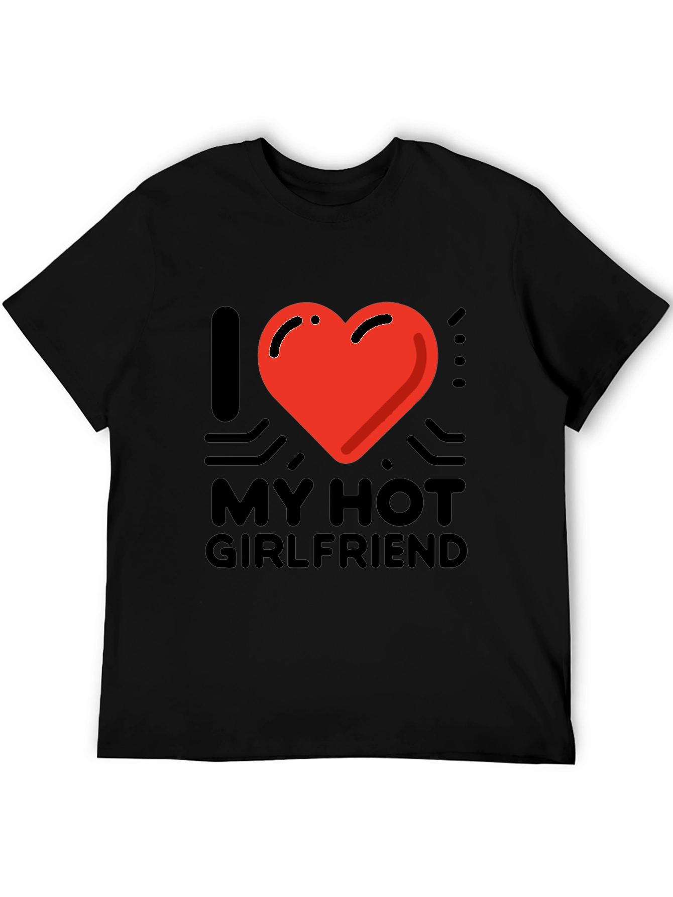 I Heart My Hot Girlfriend Graphic Tee - Black