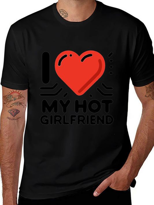 I Heart My Hot Girlfriend Graphic Tee - Black