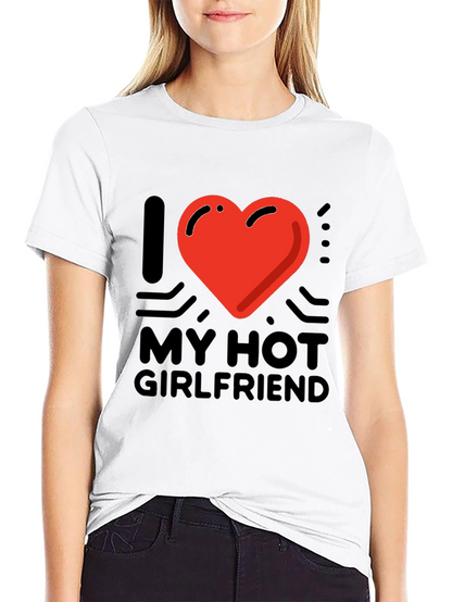I Heart My Hot Girlfriend Graphic Tee - Black