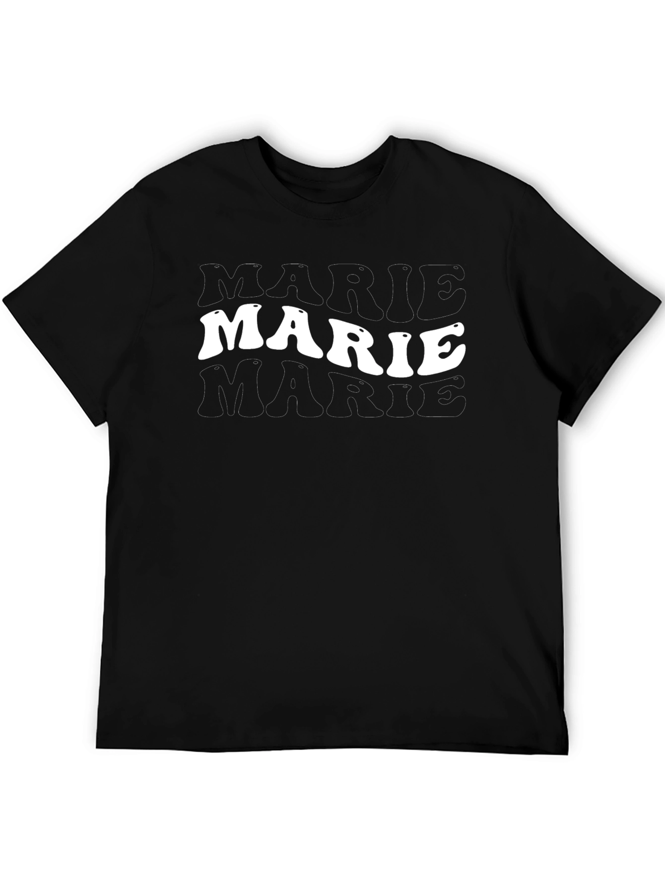 Marie Text Black T-Shirt