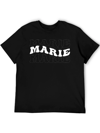 Marie Text Black T-Shirt