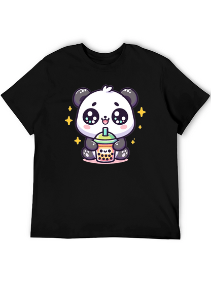 Cute Panda Boba Tea Graphic Tee