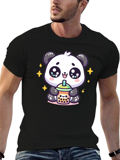 Cute Panda Boba Tea Graphic Tee