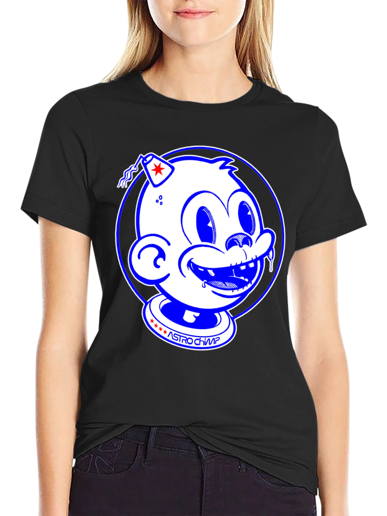 Astro Chimp Graphic Tee - Retro Style