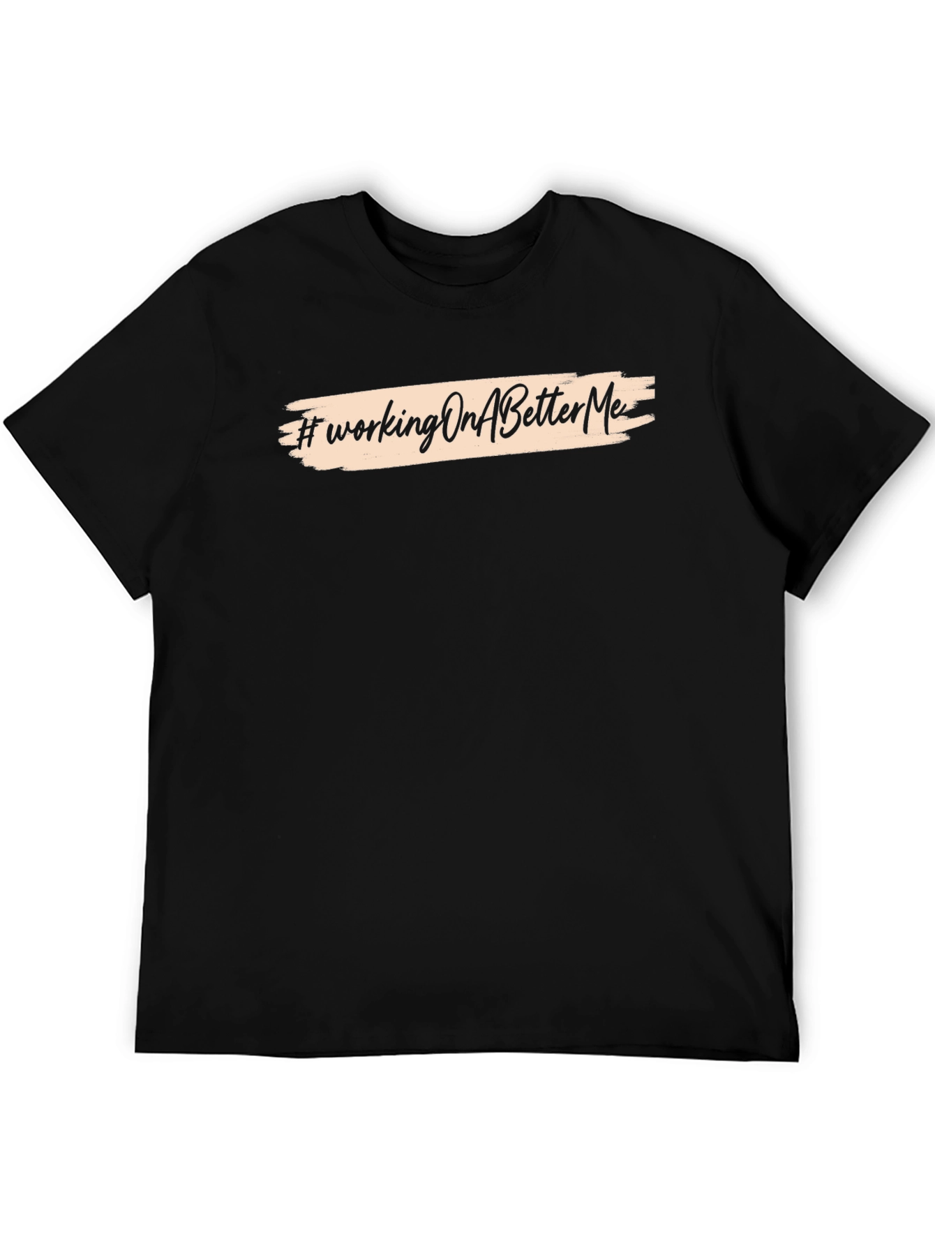 #WorkingOnABetterMe Black Graphic Tee