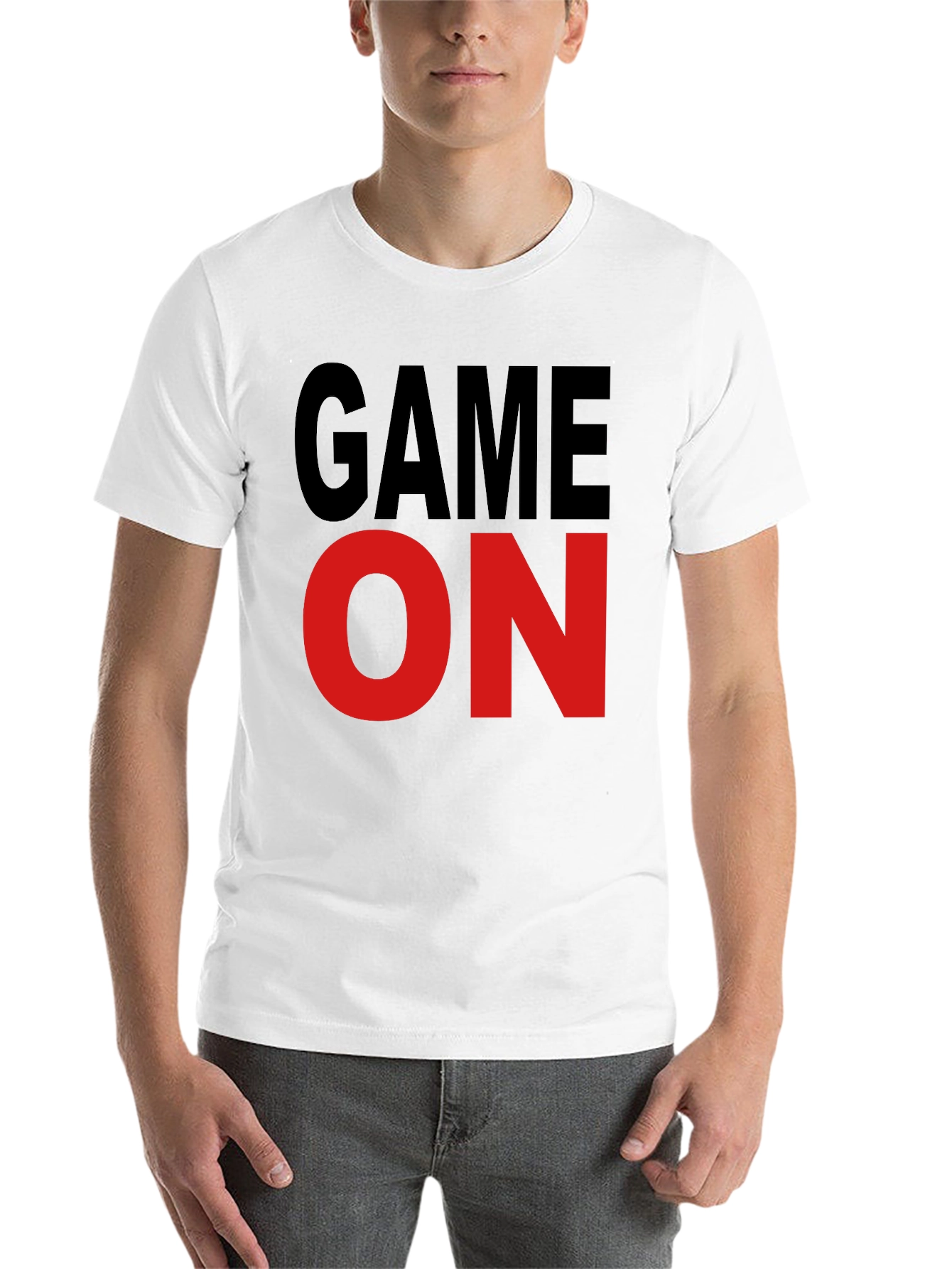 Game On Graphic Tee - Black Cotton T-Shirt