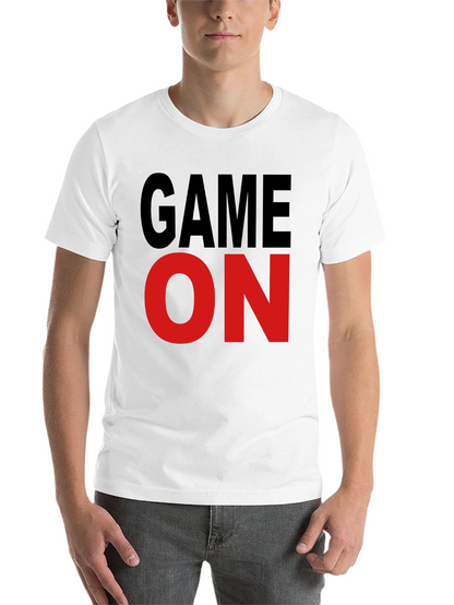 Game On Graphic Tee - Black Cotton T-Shirt