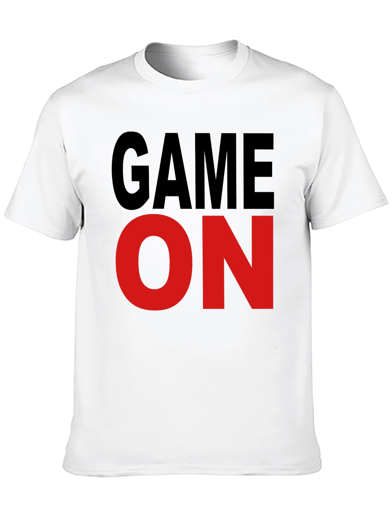 Game On Graphic Tee - Black Cotton T-Shirt