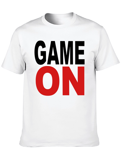 Game On Graphic Tee - Black Cotton T-Shirt