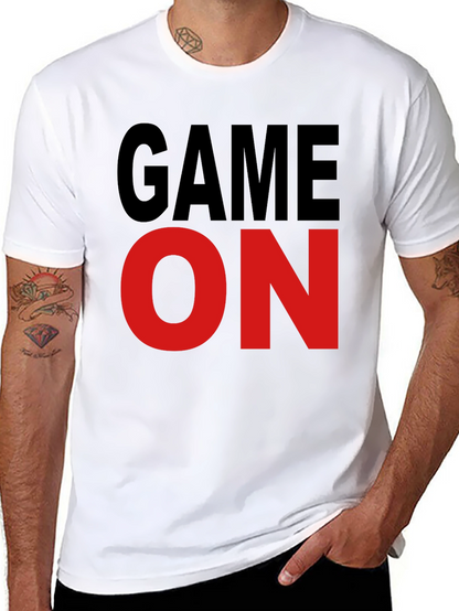 Game On Graphic Tee - Black Cotton T-Shirt