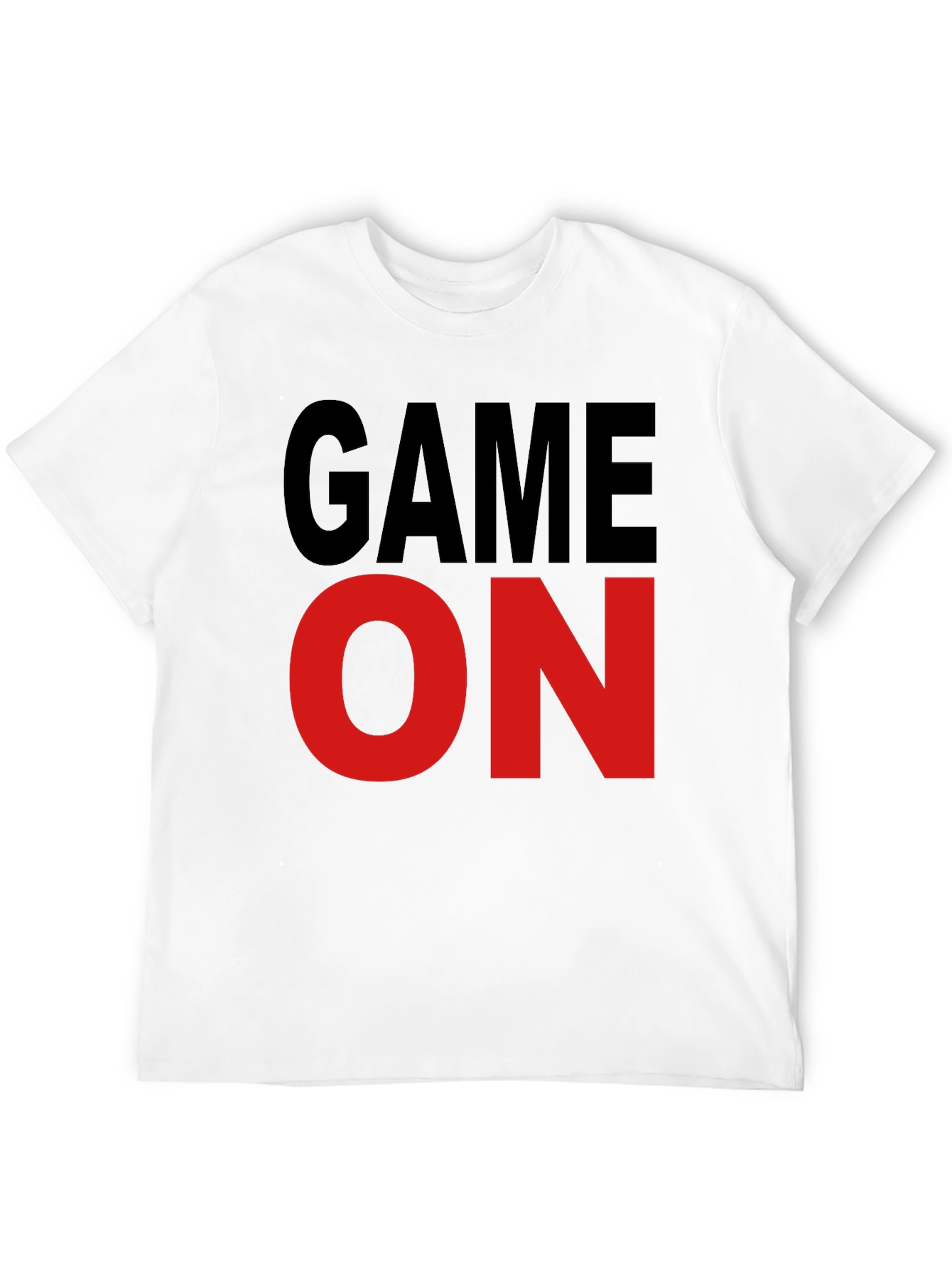 Game On Graphic Tee - Black Cotton T-Shirt